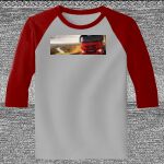 Raglan 3/4 Roundneck Shirt (Gray Body) Thumbnail