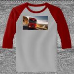 Raglan 3/4 Roundneck Shirt (Gray Body) Thumbnail