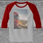 Raglan 3/4 Roundneck Shirt (Gray Body) Thumbnail