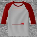 Raglan 3/4 Roundneck Shirt (Gray Body) Thumbnail