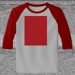 Raglan 3/4 Roundneck Shirt (Gray Body) Thumbnail