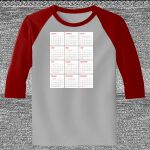 Raglan 3/4 Roundneck Shirt (Gray Body) Thumbnail