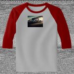 Raglan 3/4 Roundneck Shirt (Gray Body) Thumbnail