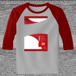 Raglan 3/4 Roundneck Shirt (Gray Body) Thumbnail