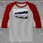 Raglan 3/4 Roundneck Shirt (Gray Body) Thumbnail