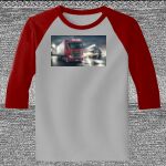 Raglan 3/4 Roundneck Shirt (Gray Body) Thumbnail