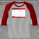 Raglan 3/4 Roundneck Shirt (Gray Body) Thumbnail