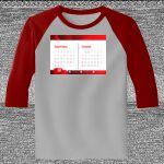 Raglan 3/4 Roundneck Shirt (Gray Body) Thumbnail