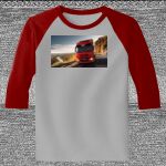 Raglan 3/4 Roundneck Shirt (Gray Body) Thumbnail