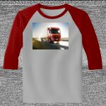 Raglan 3/4 Roundneck Shirt (Gray Body) Thumbnail