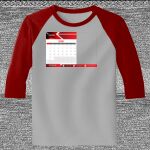 Raglan 3/4 Roundneck Shirt (Gray Body) Thumbnail