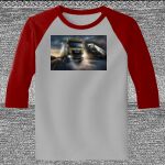 Raglan 3/4 Roundneck Shirt (Gray Body) Thumbnail