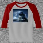 Raglan 3/4 Roundneck Shirt (Gray Body) Thumbnail