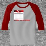 Raglan 3/4 Roundneck Shirt (Gray Body) Thumbnail
