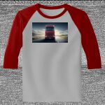 Raglan 3/4 Roundneck Shirt (Gray Body) Thumbnail