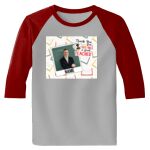 Raglan 3/4 Roundneck Shirt (Gray Body) Thumbnail