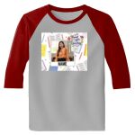 Raglan 3/4 Roundneck Shirt (Gray Body) Thumbnail