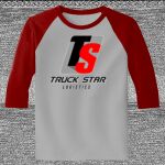 Raglan 3/4 Roundneck Shirt (Gray Body) Thumbnail