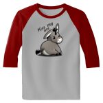 Raglan 3/4 Roundneck Shirt (Gray Body) Thumbnail