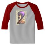 Raglan 3/4 Roundneck Shirt (Gray Body) Thumbnail