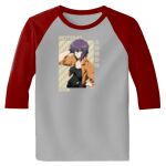 Raglan 3/4 Roundneck Shirt (Gray Body) Thumbnail