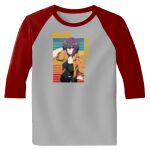 Raglan 3/4 Roundneck Shirt (Gray Body) Thumbnail