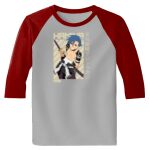 Raglan 3/4 Roundneck Shirt (Gray Body) Thumbnail