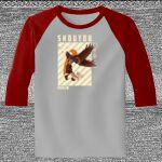 Raglan 3/4 Roundneck Shirt (Gray Body) Thumbnail