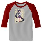 Raglan 3/4 Roundneck Shirt (Gray Body) Thumbnail