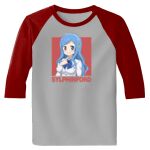 Raglan 3/4 Roundneck Shirt (Gray Body) Thumbnail