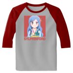 Raglan 3/4 Roundneck Shirt (Gray Body) Thumbnail