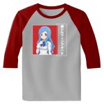 Raglan 3/4 Roundneck Shirt (Gray Body) Thumbnail