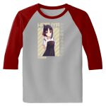 Raglan 3/4 Roundneck Shirt (Gray Body) Thumbnail