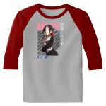 Raglan 3/4 Roundneck Shirt (Gray Body) Thumbnail