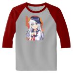 Raglan 3/4 Roundneck Shirt (Gray Body) Thumbnail