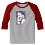 Raglan 3/4 Roundneck Shirt (Gray Body) Thumbnail