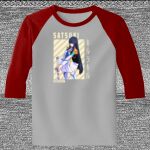 Raglan 3/4 Roundneck Shirt (Gray Body) Thumbnail