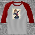 Raglan 3/4 Roundneck Shirt (Gray Body) Thumbnail