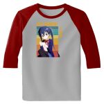 Raglan 3/4 Roundneck Shirt (Gray Body) Thumbnail