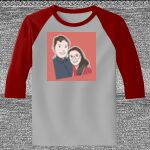 Raglan 3/4 Roundneck Shirt (Gray Body) Thumbnail