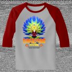 Raglan 3/4 Roundneck Shirt (Gray Body) Thumbnail