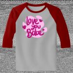 Raglan 3/4 Roundneck Shirt (Gray Body) Thumbnail