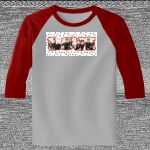 Raglan 3/4 Roundneck Shirt (Gray Body) Thumbnail