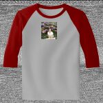 Raglan 3/4 Roundneck Shirt (Gray Body) Thumbnail