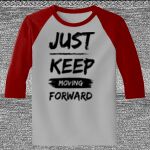 Raglan 3/4 Roundneck Shirt (Gray Body) Thumbnail